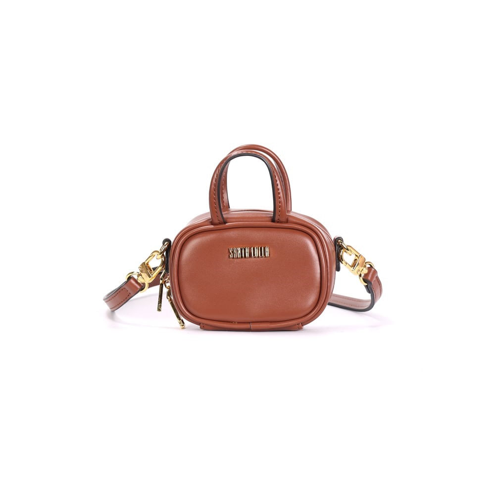 Mini Bag Soft Marrom Alça Transversal