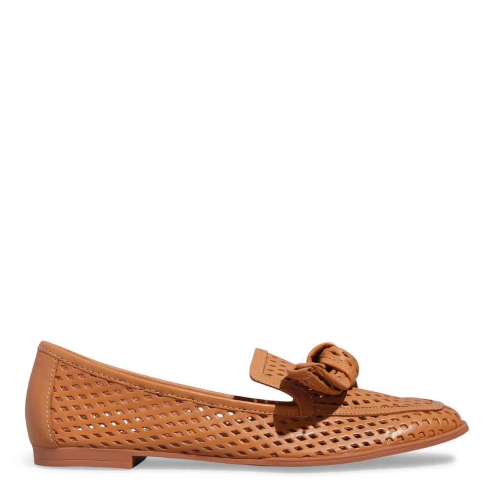 Mocassim Couro Nobre Soft Doce De Leite