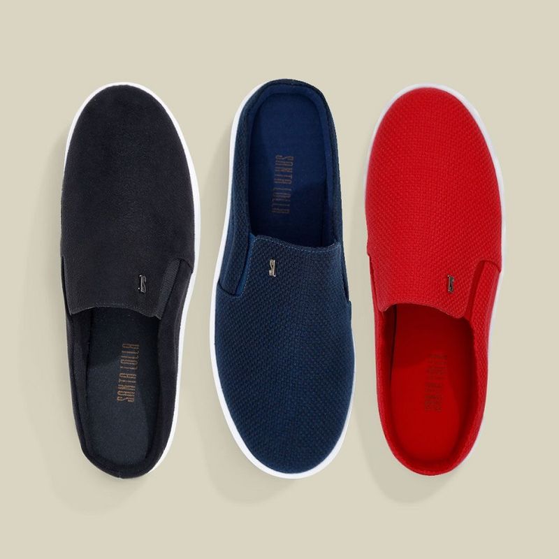 Tênis slip on mule suede preto - santalolla