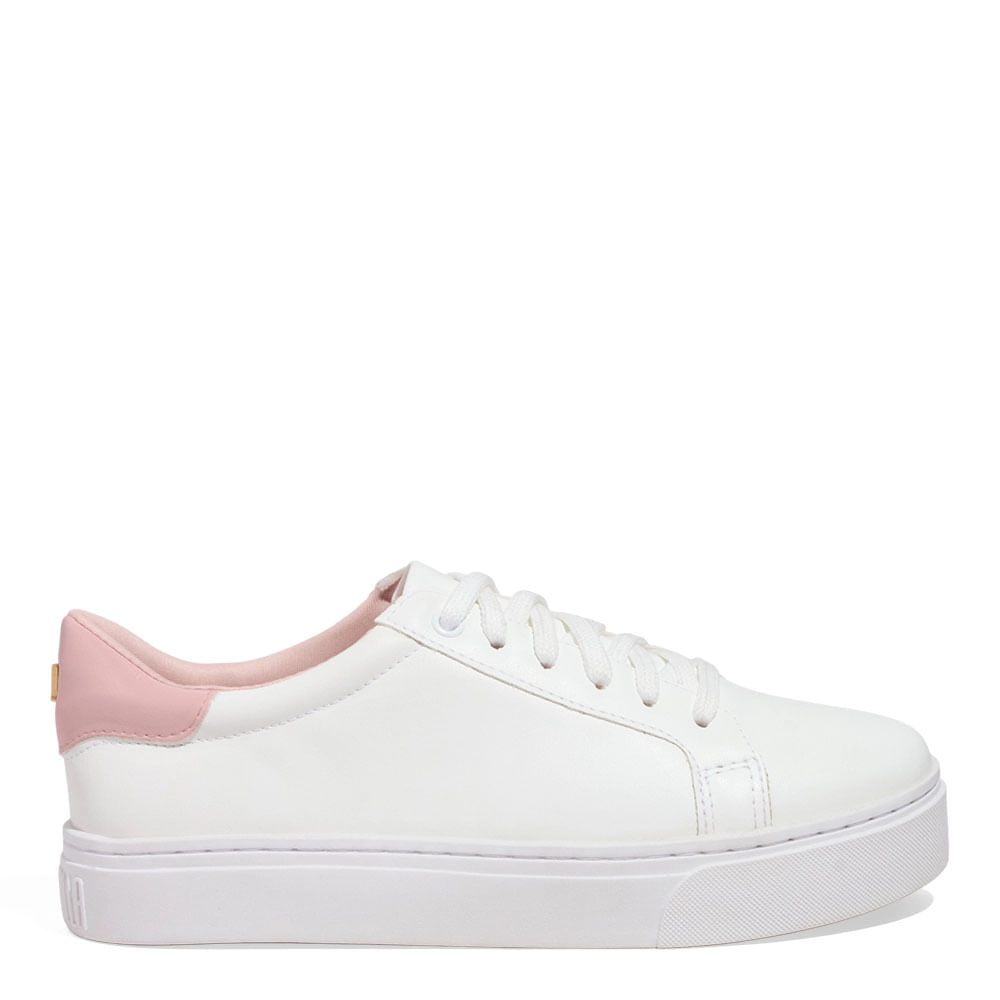 Tênis Napa Madri Branco E Rosa