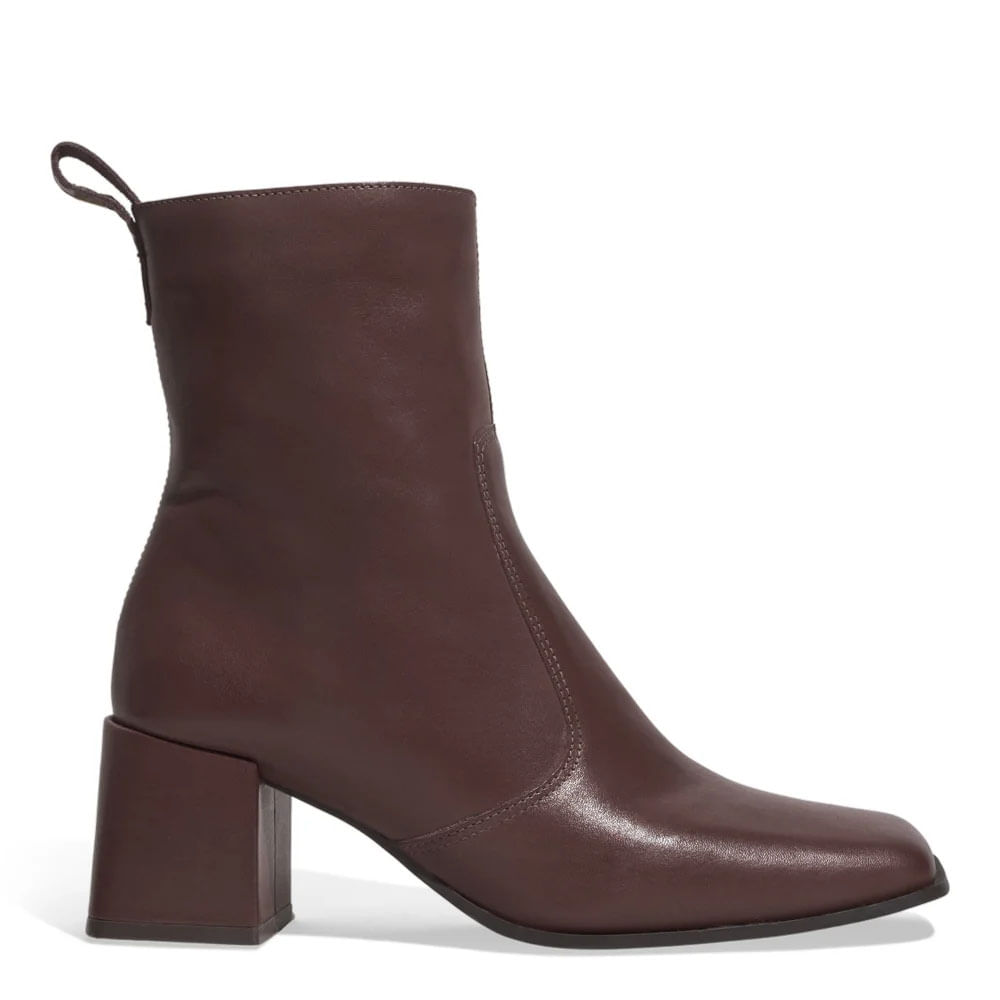 Bota Couro Cano Médio Marrom Salto Grosso