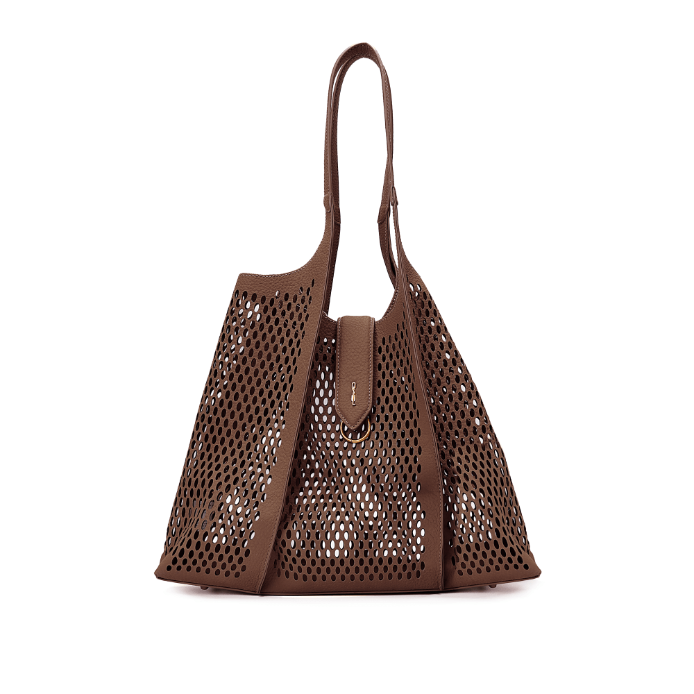 Bolsa Shopper Tela Floater Marrom Dark Alça De Ombro