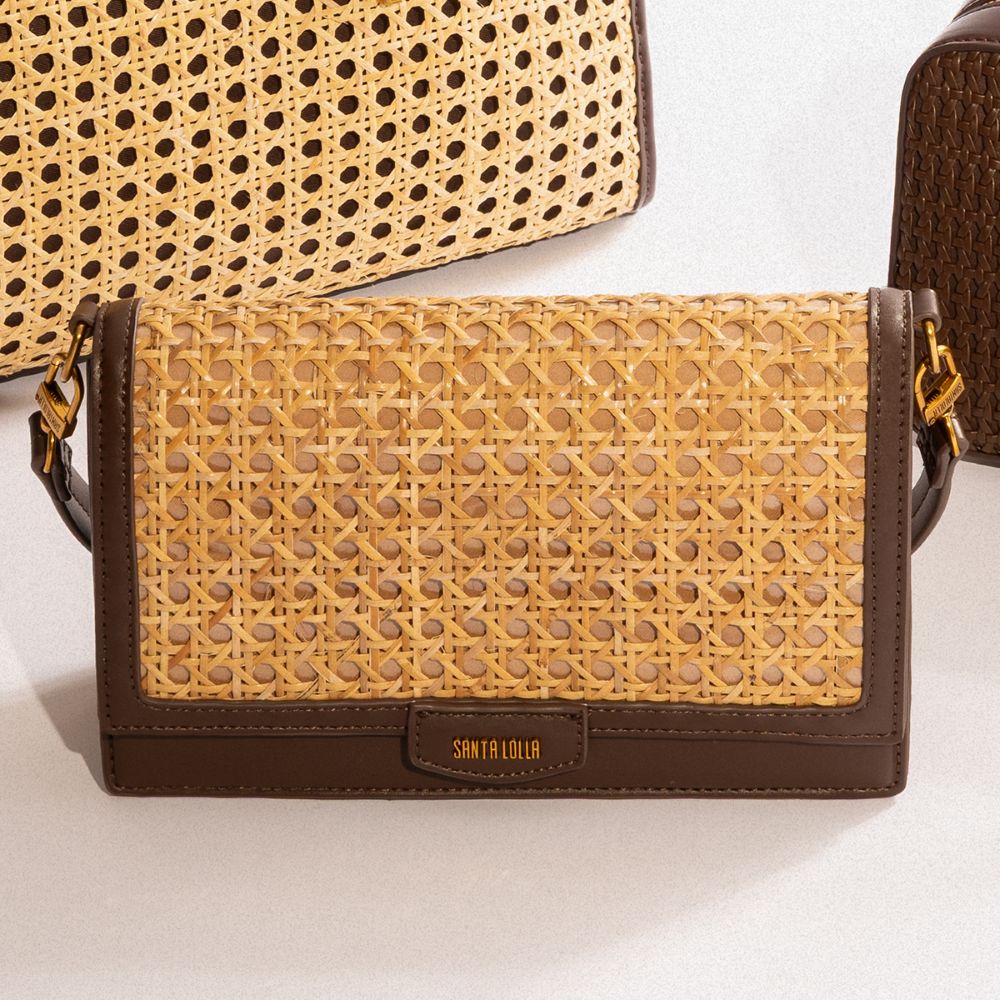Bolsa Clutch Soft Marrom Dark Alça De Ombro