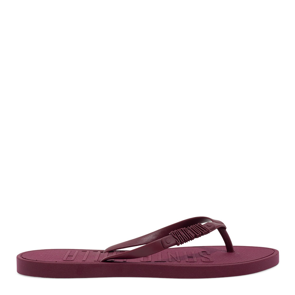 Chinelo Flip Flop Borracha Vermelho Merlot