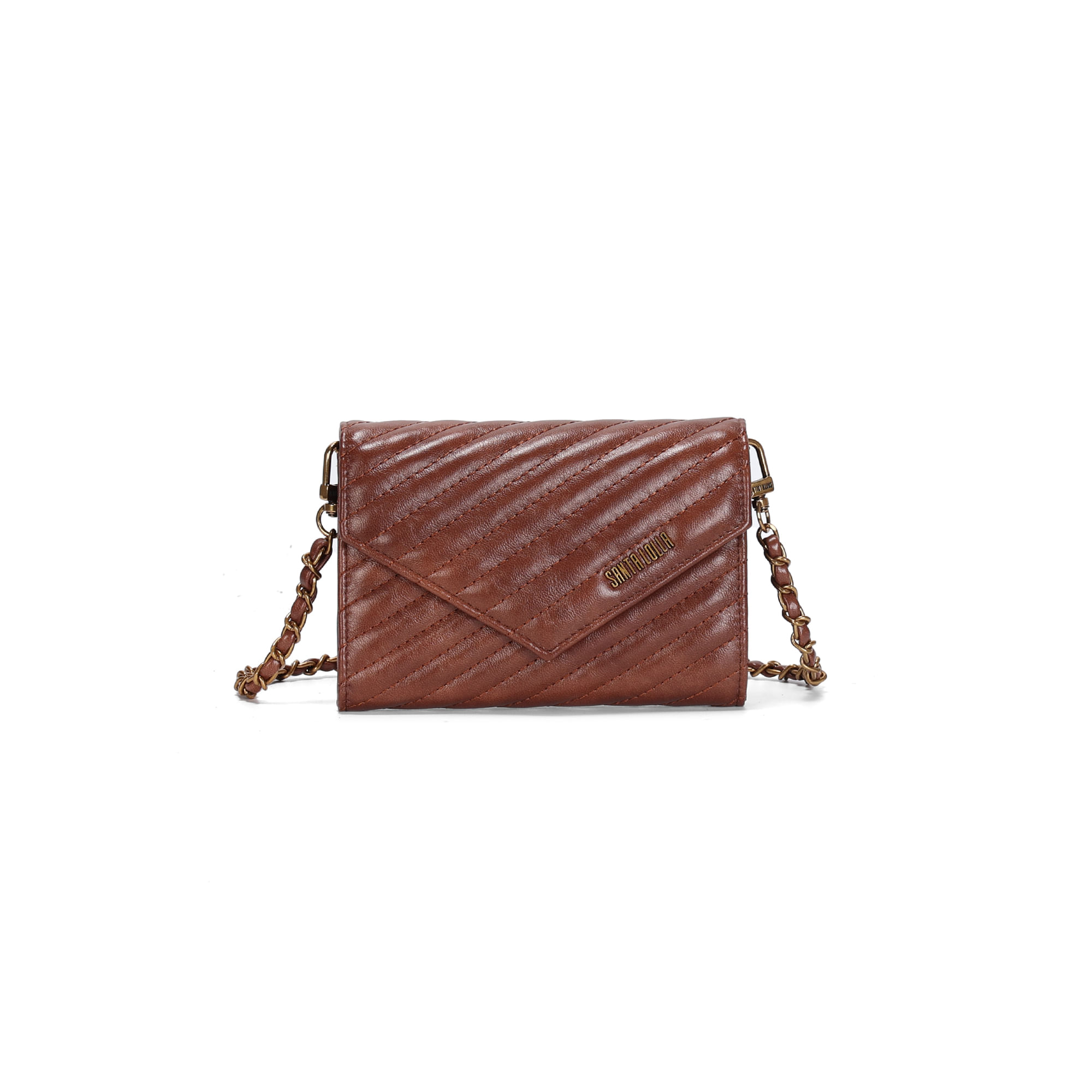 Carteira Envelope Transversal Soft Marrom Brick