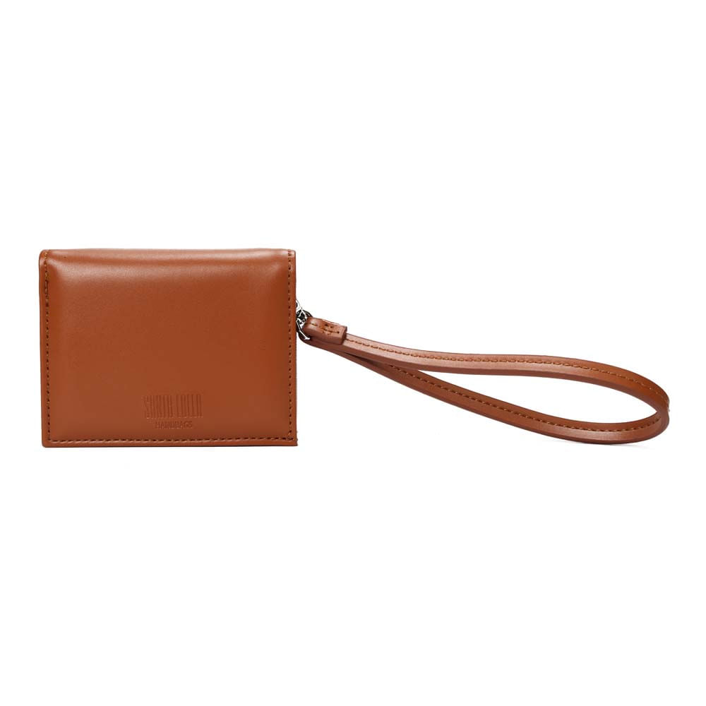 Carteira Soft Alça De Mão Marrom Brick