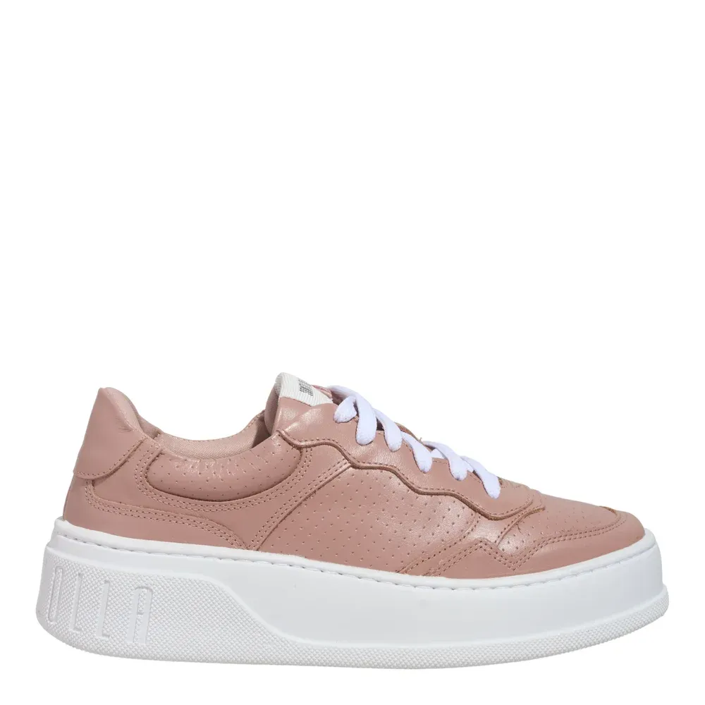 Tênis Couro Confort Plataforma Rose