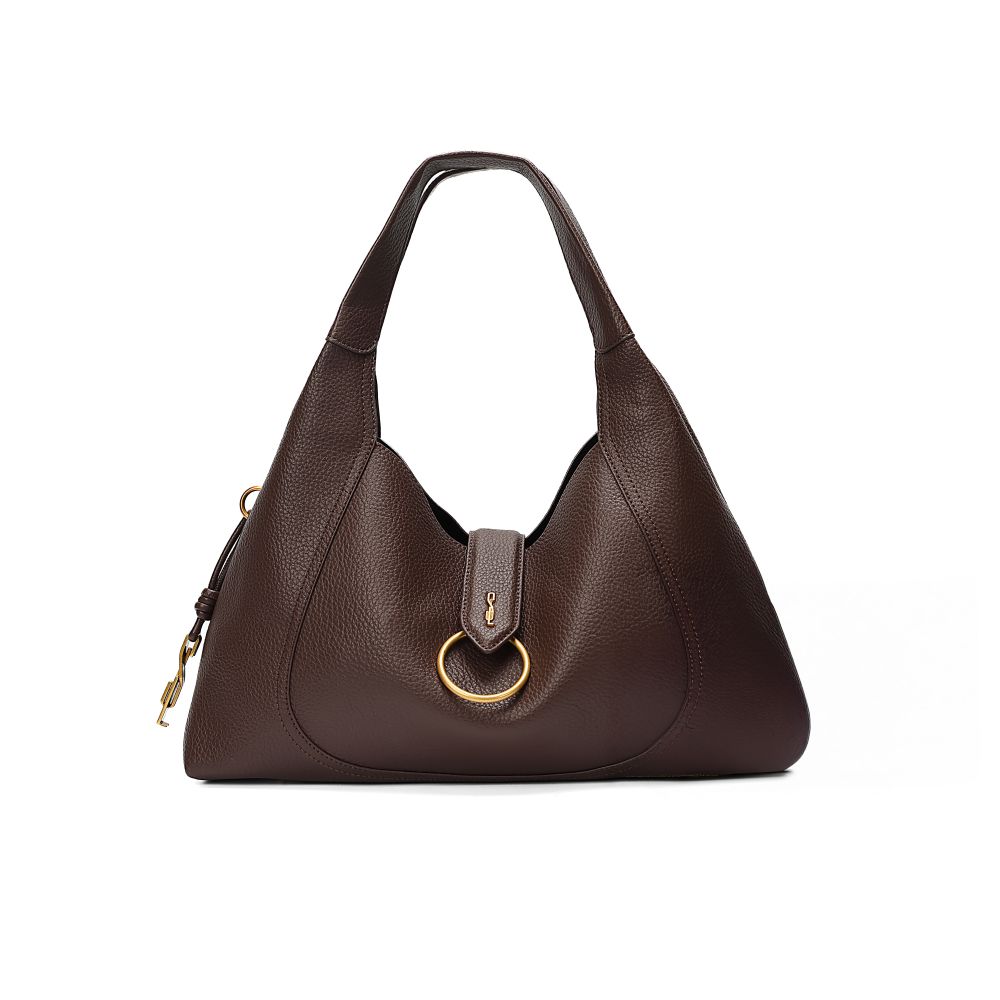 Bolsa Hobo Floater Marrom Dark Alça De Ombro