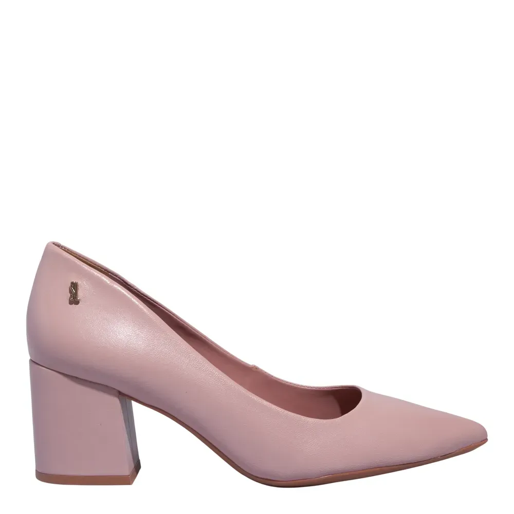 Scarpin Couro Pelica Soft Dusty Rose