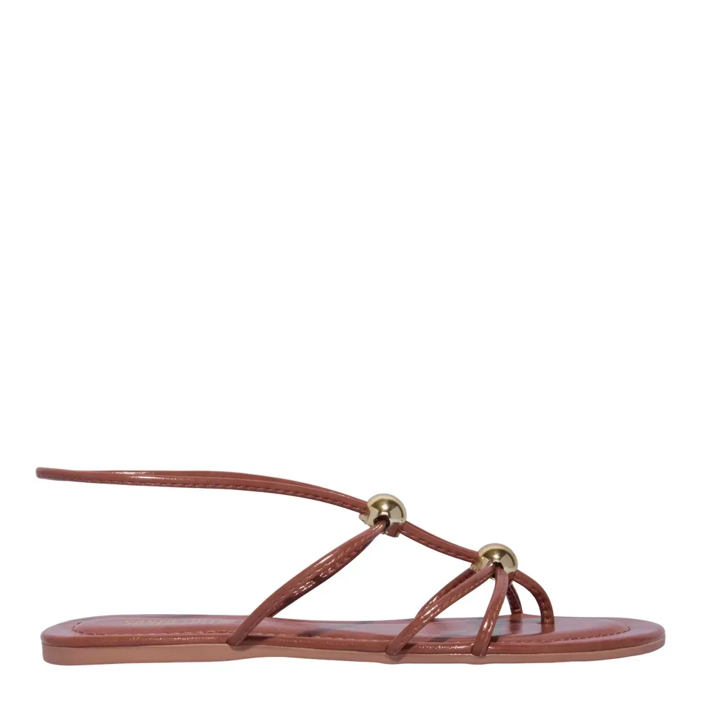 Rasteira Napa Madri Caramel