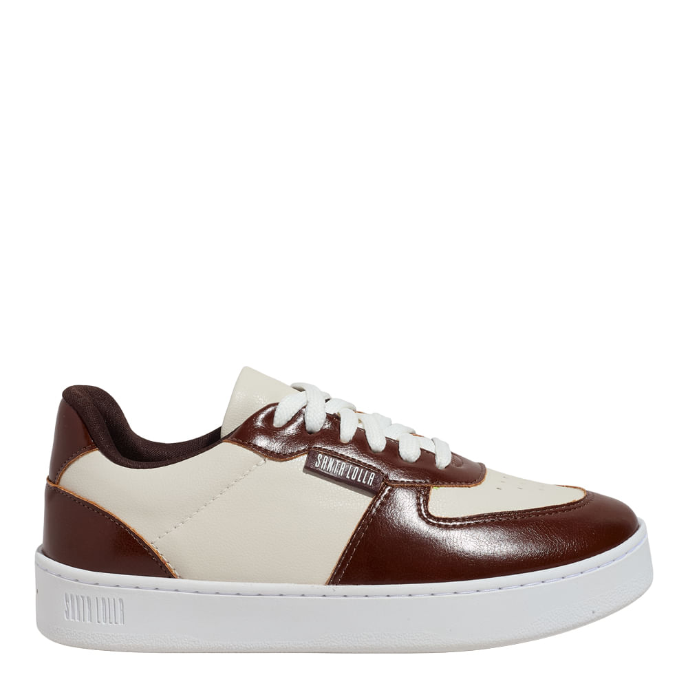 Tênis Floater Lux Off White E Marrom