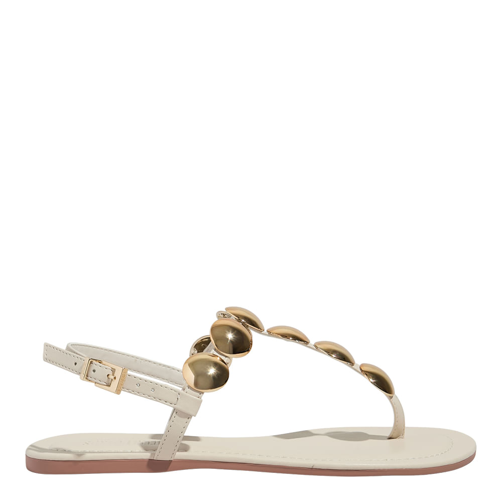 Rasteira Napa Soft Creme Angelical