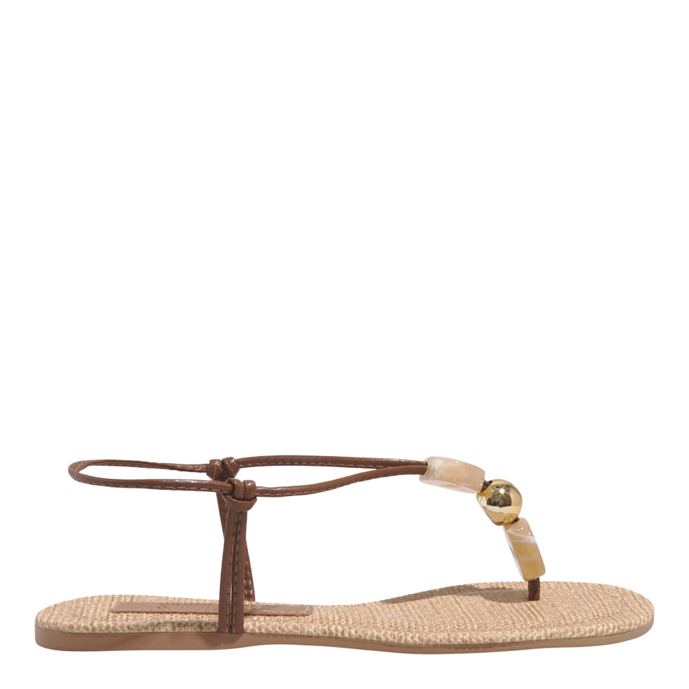 Rasteira Napa Soft Caramelo Escuro