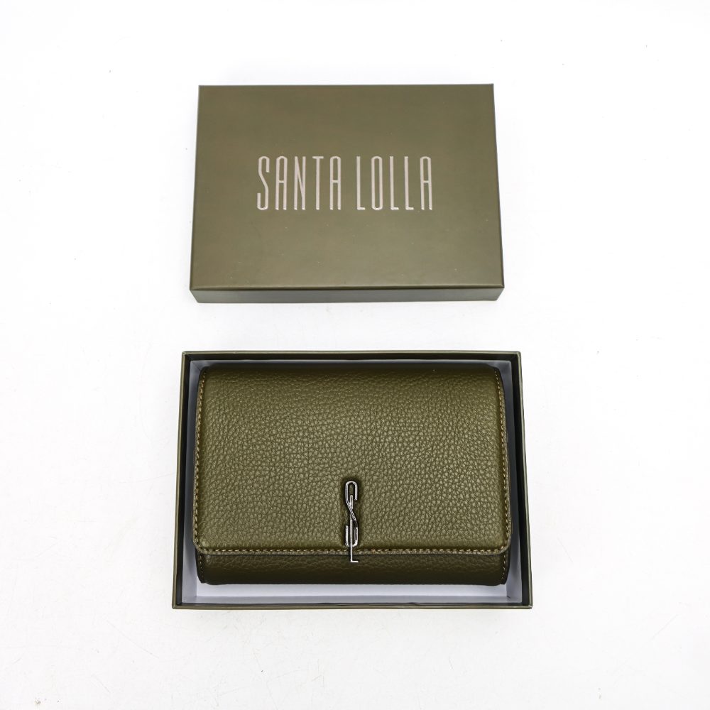 Bolsa Carteira Com Caixa Floater Verde Army Alça Transversal Corrente
