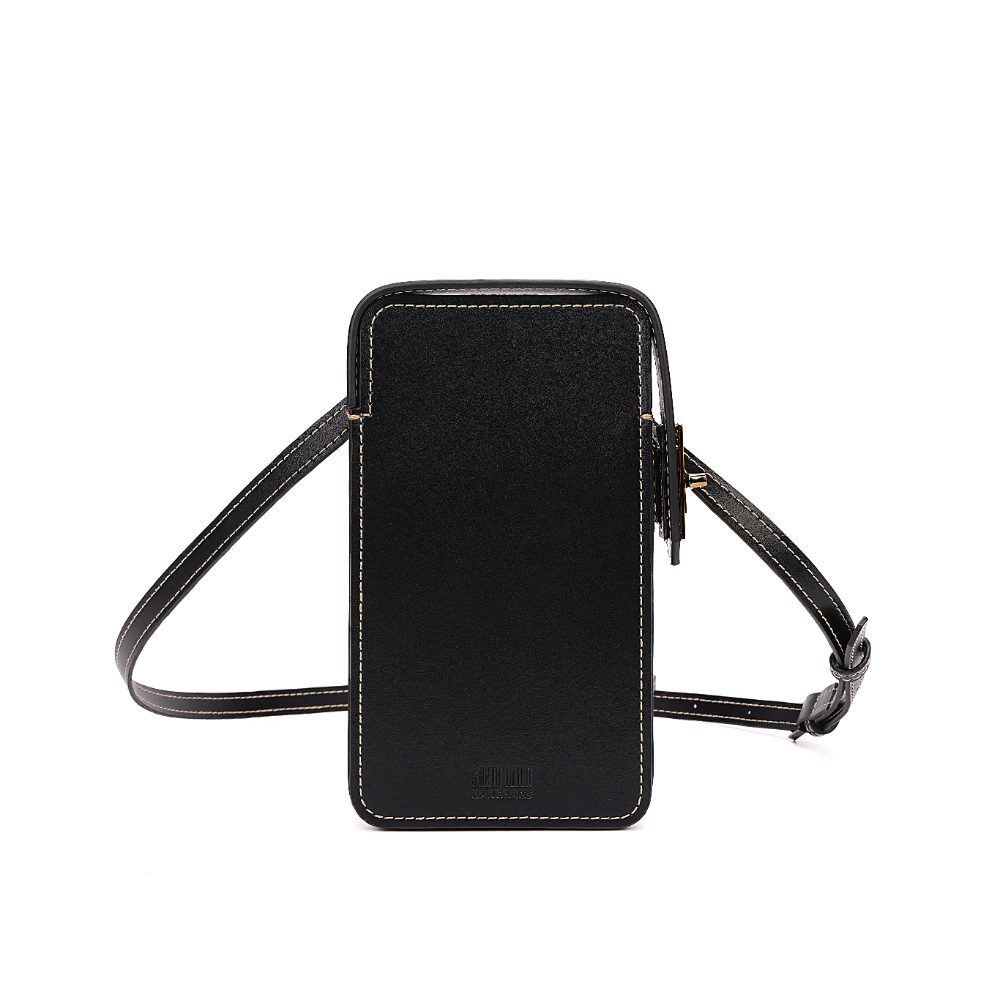 Bolsa Porta Celular Soft Preta Alça Transversal