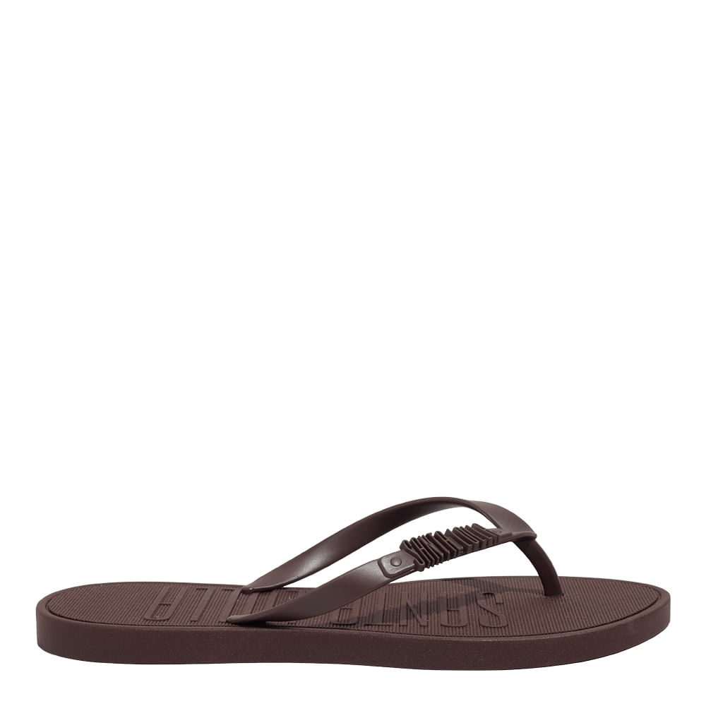 Chinelo Flip Flop Borracha Marrom Cocoa