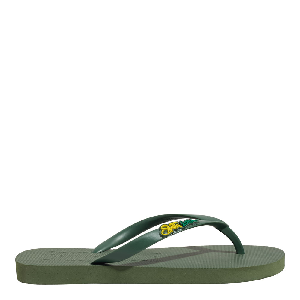 Chinelo Flip Flop Brasil Borracha Verde Oliva