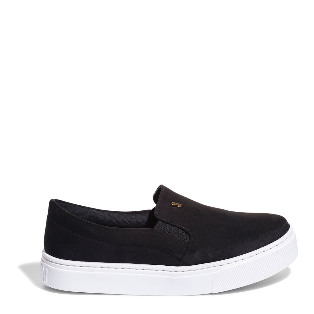 Tênis Slip On Suede Preto