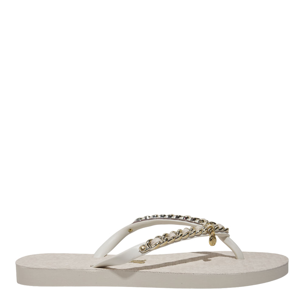 Chinelo Flip Flop Borracha Bege Crua