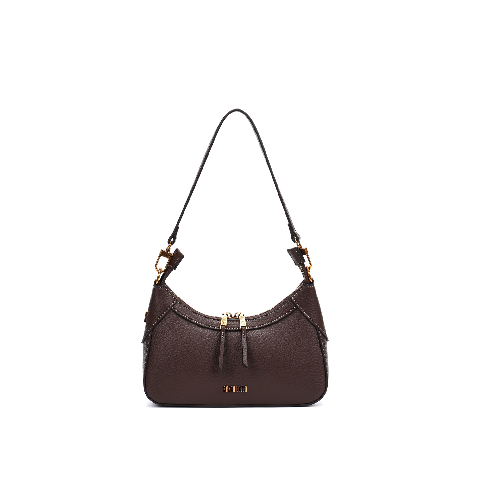 Bolsa De Ombro Pequena Floater Marrom Dark Recortes