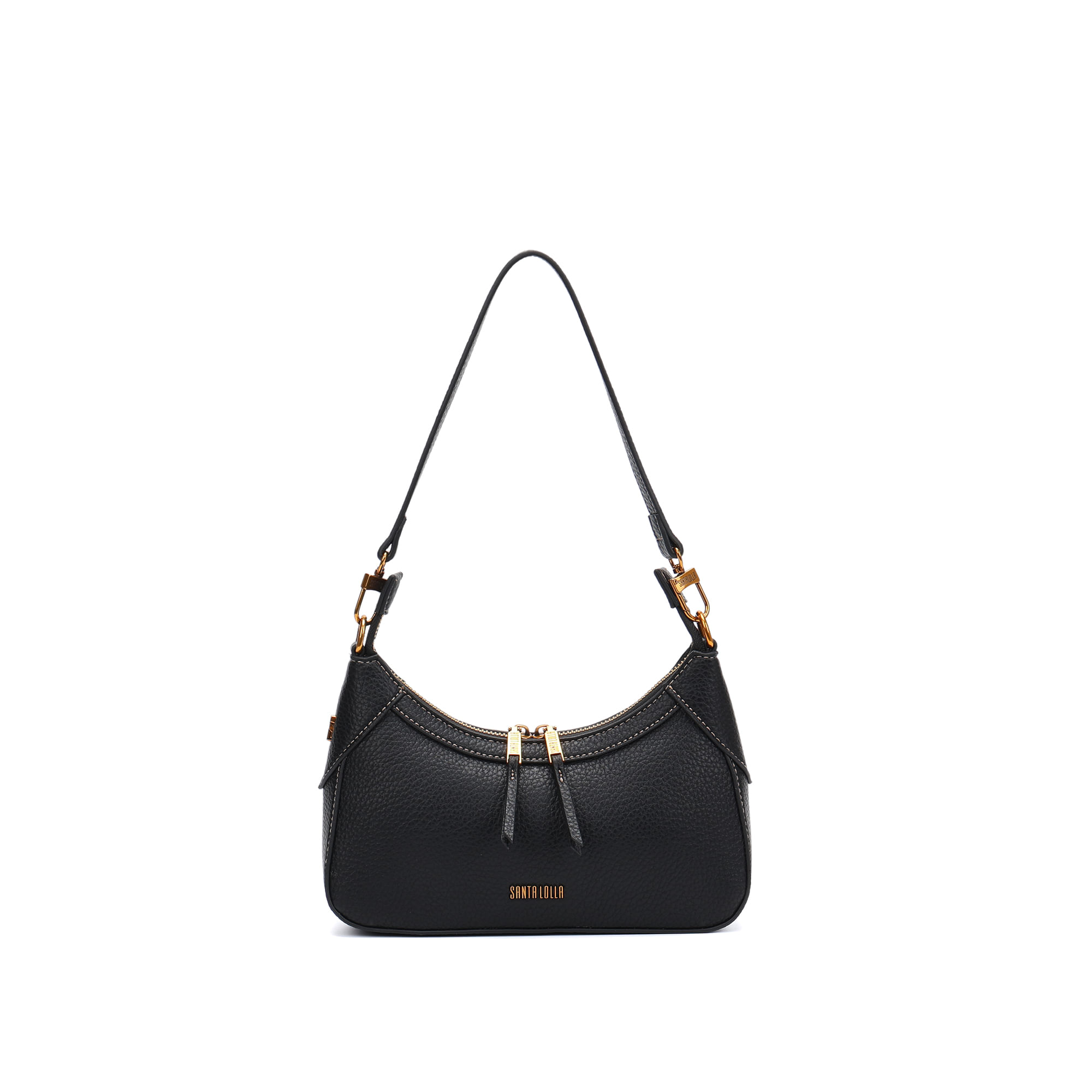 Bolsa De Ombro Pequena Floater Preto Recortes