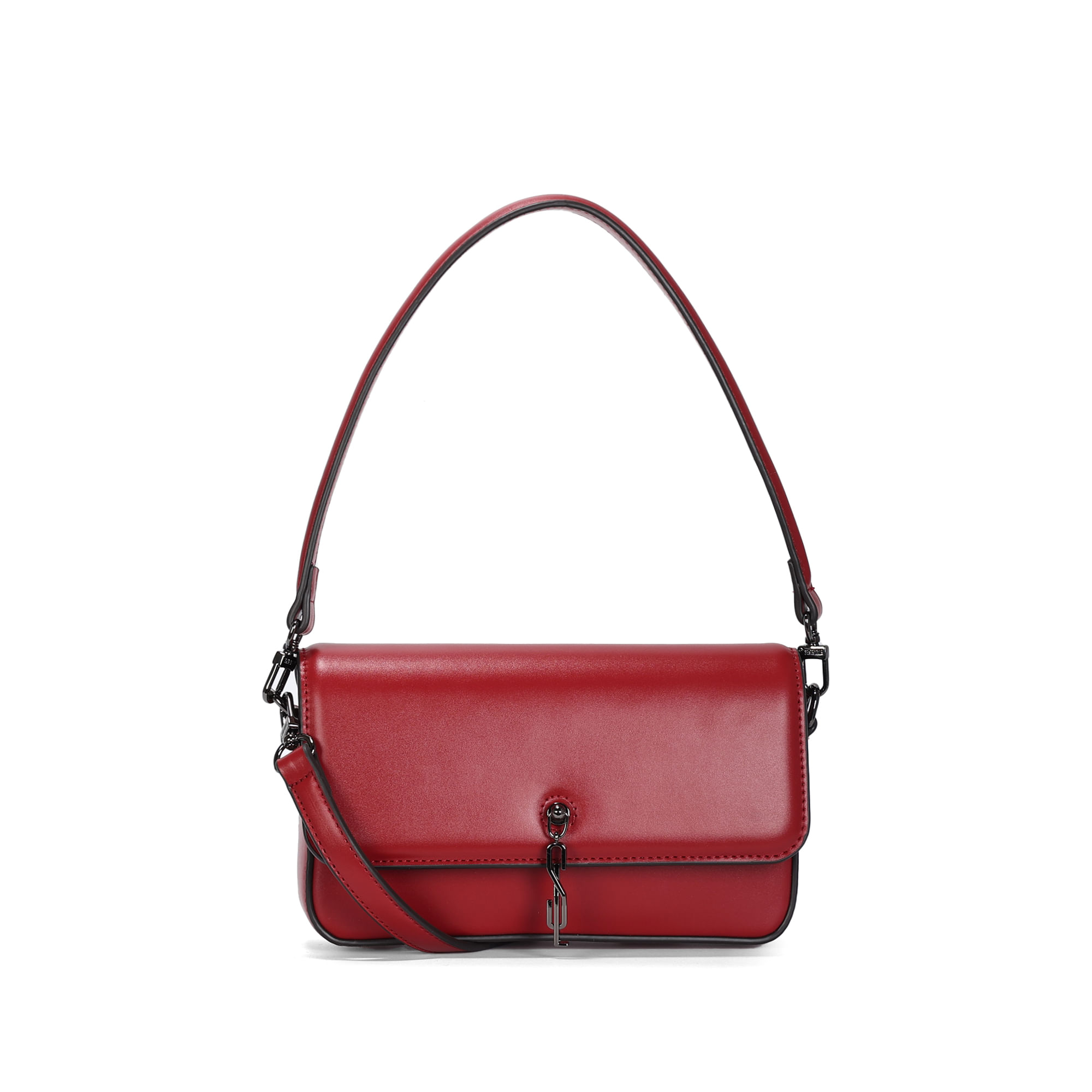 Bolsa Baguete Pequena Soft Liso Vermelho Blood