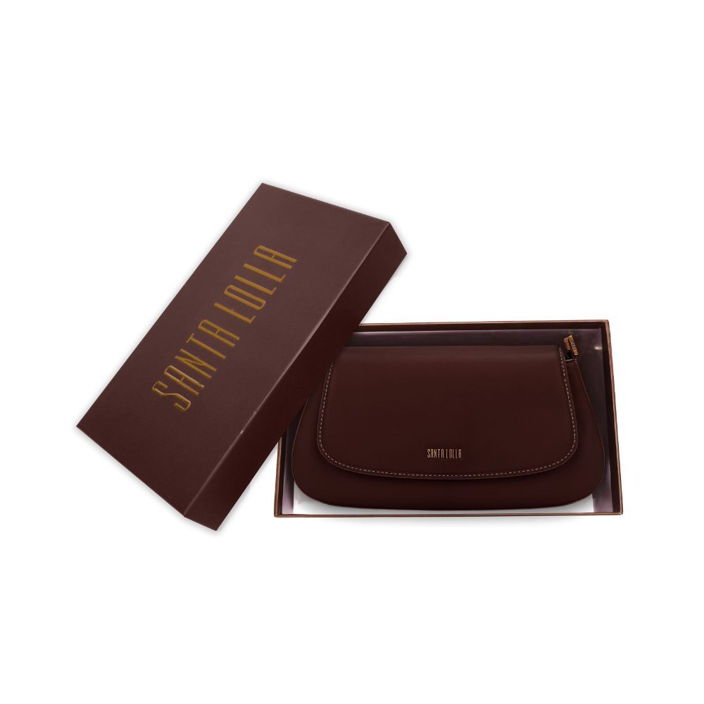 Bolsa Com Caixa Soft Estruturada Marrom Dark Liso