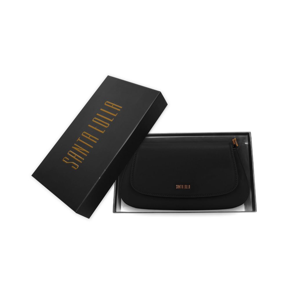 Bolsa Com Caixa Soft Estruturada Preto Liso