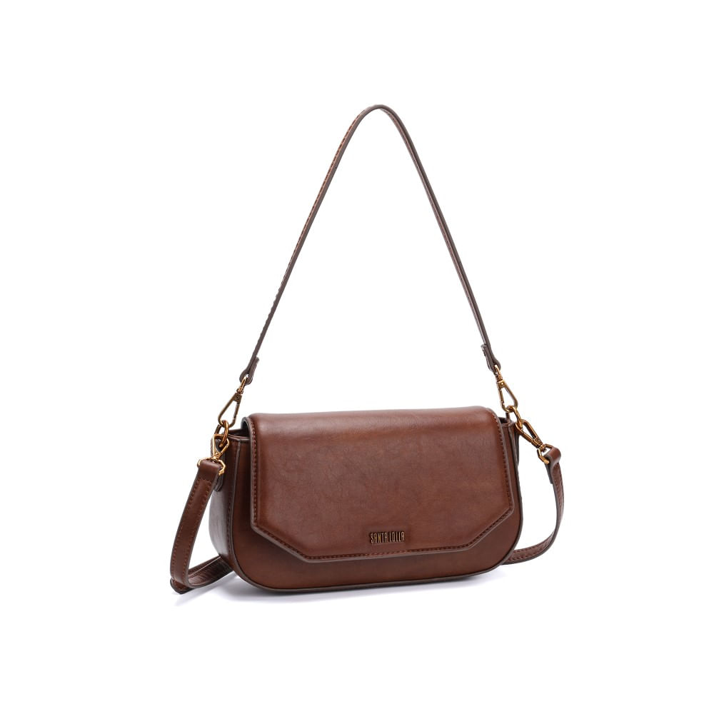Bolsa Baguete Rústica Marrom Alça Dupla