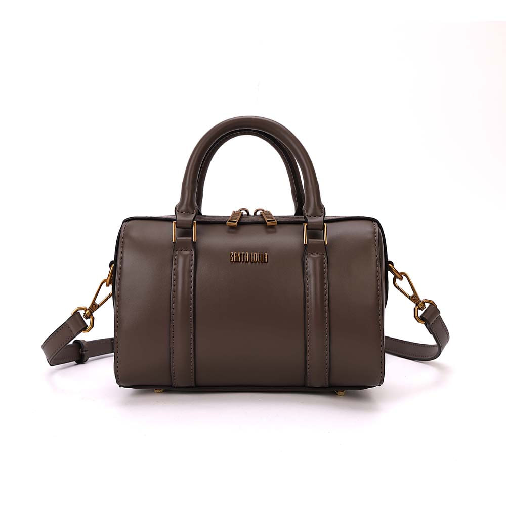 Bolsa Baú Pequena Soft Marrom Steel Transversal