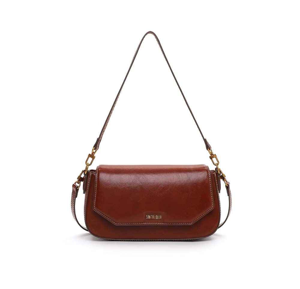 Bolsa Baguete Média Soft Marrom Brick Pespontos