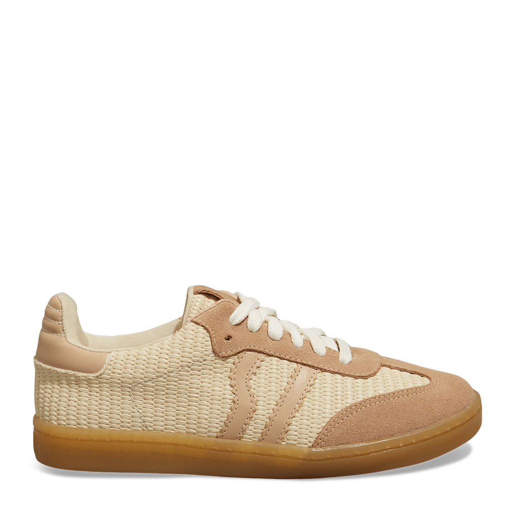 Tênis Couro Camurça Bege Biscuit
