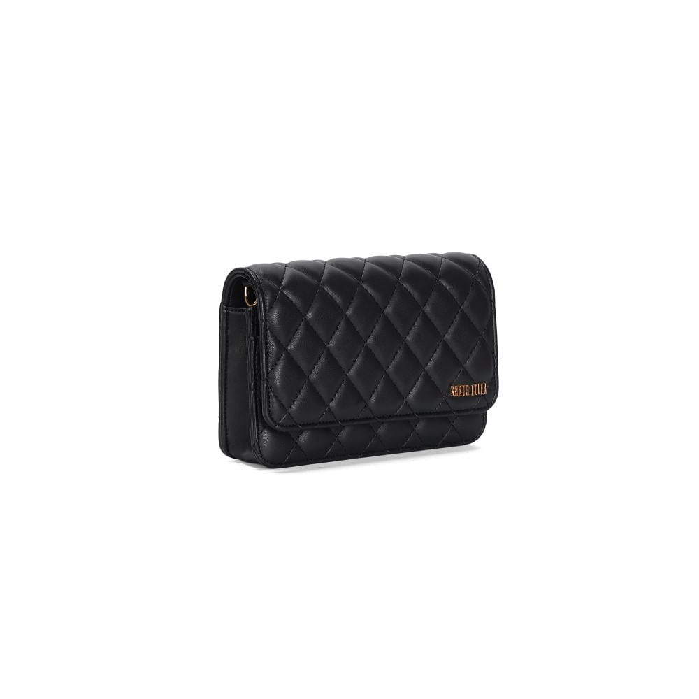 Bolsa Soft Pequena Acolchoada Preta Alça Corrente