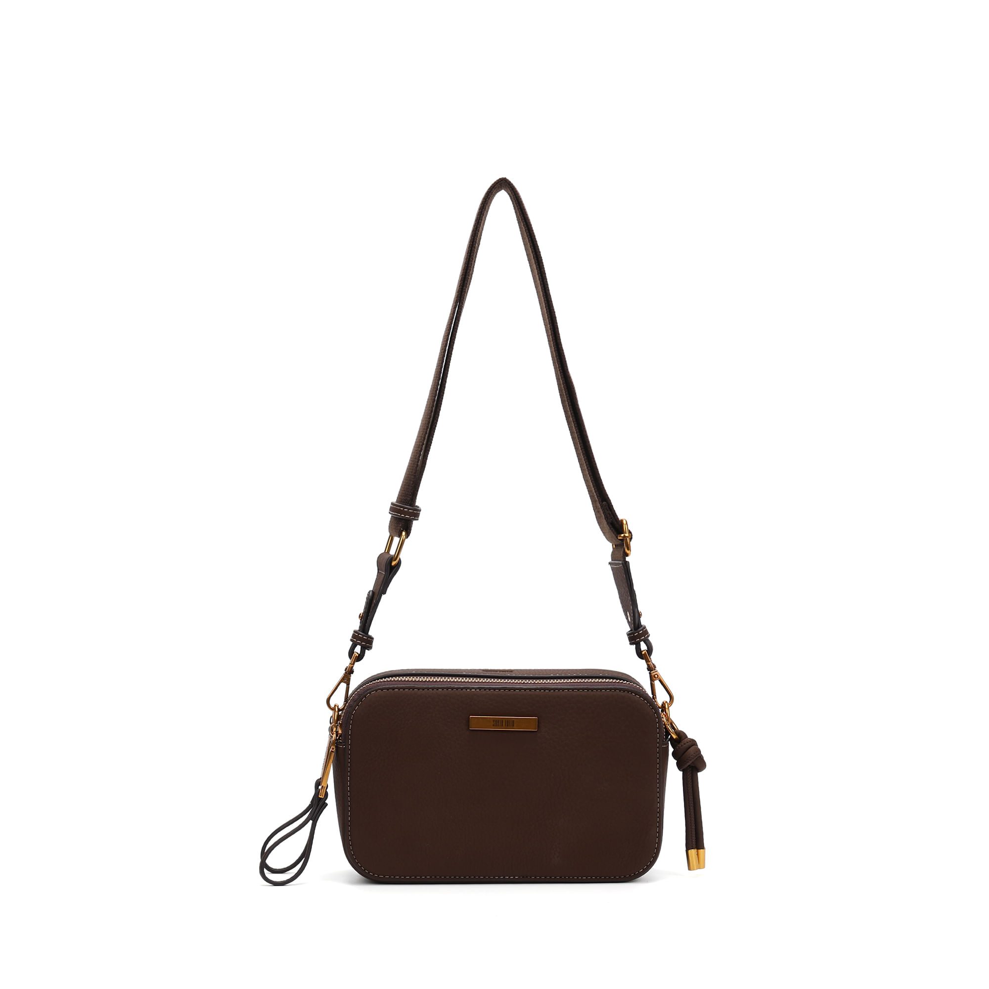 Bolsa Camera Bag Nobuck Marrom Dark Transversal