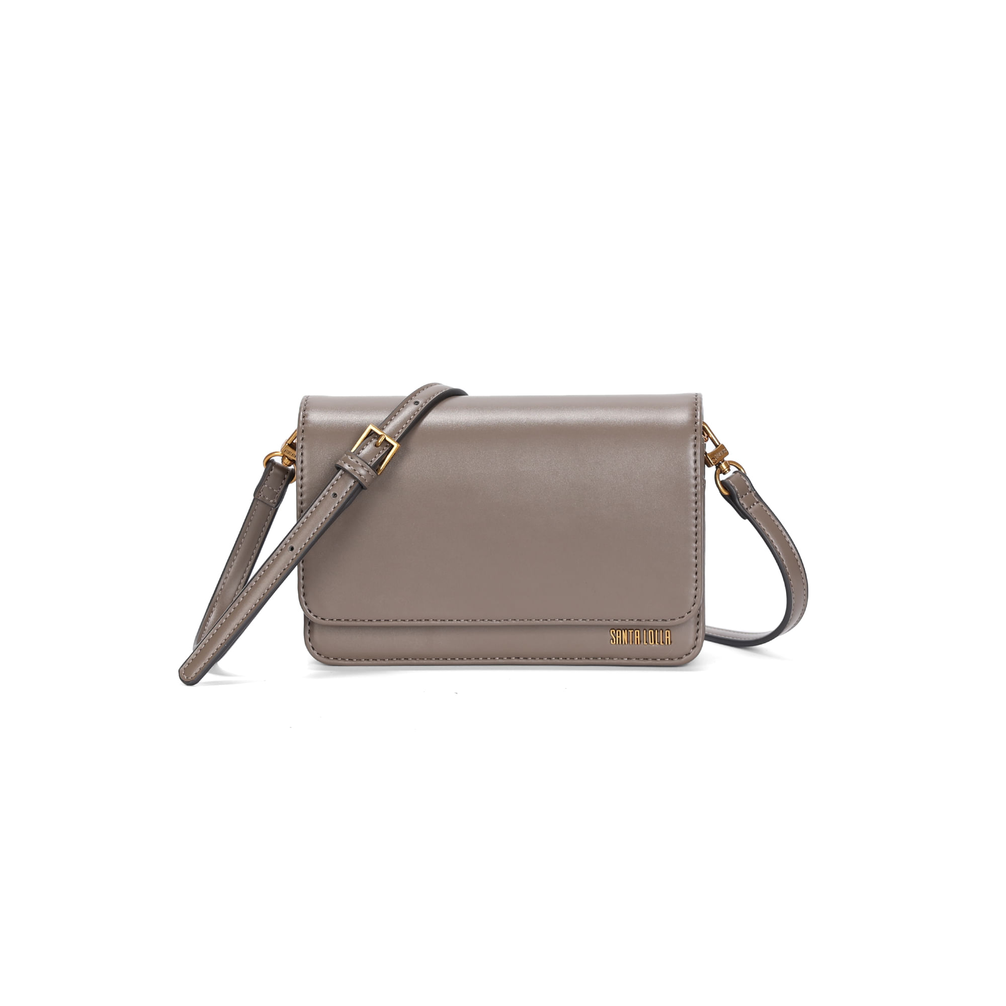 Bolsa Pequena Soft Liso Cinza Steel Transversal