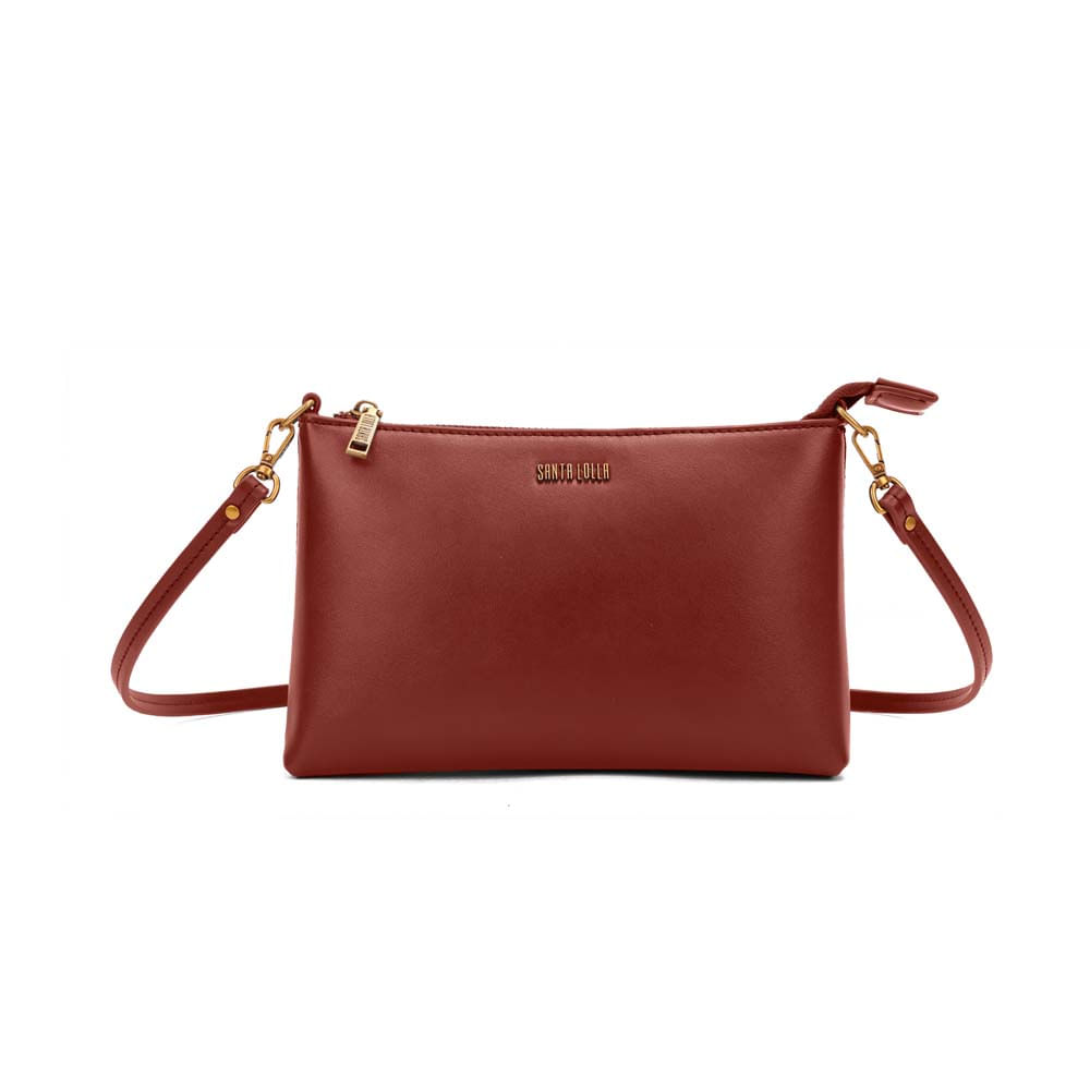 Bolsa Clutch Pequena Soft Terracota Transversal