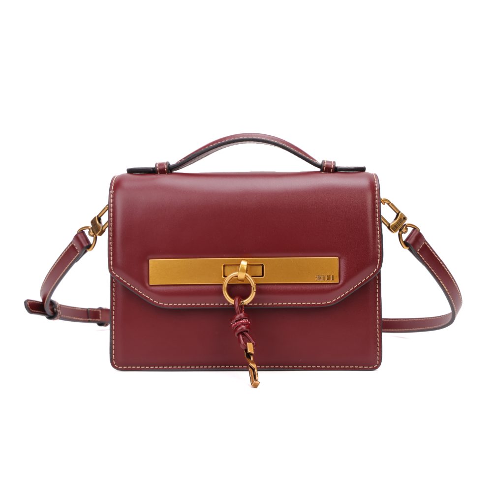 Bolsa Pequea Soft Roxo Berry Alça Transversal