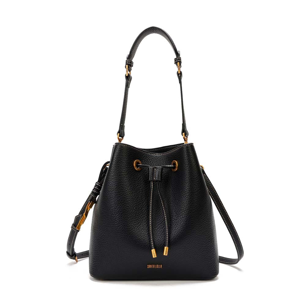 Bolsa Bucket Média Floater Preto Pespontos