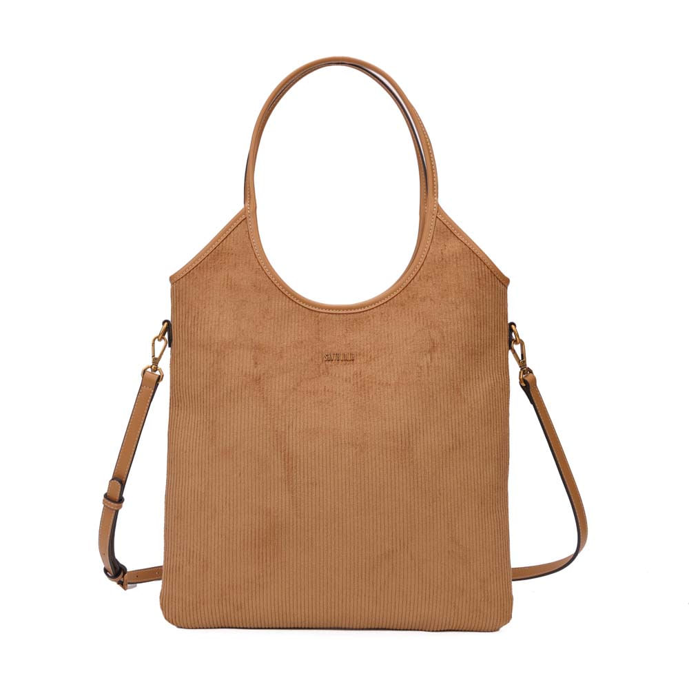 Bolsa Shopper Grande Veludo Cotelê Marrom