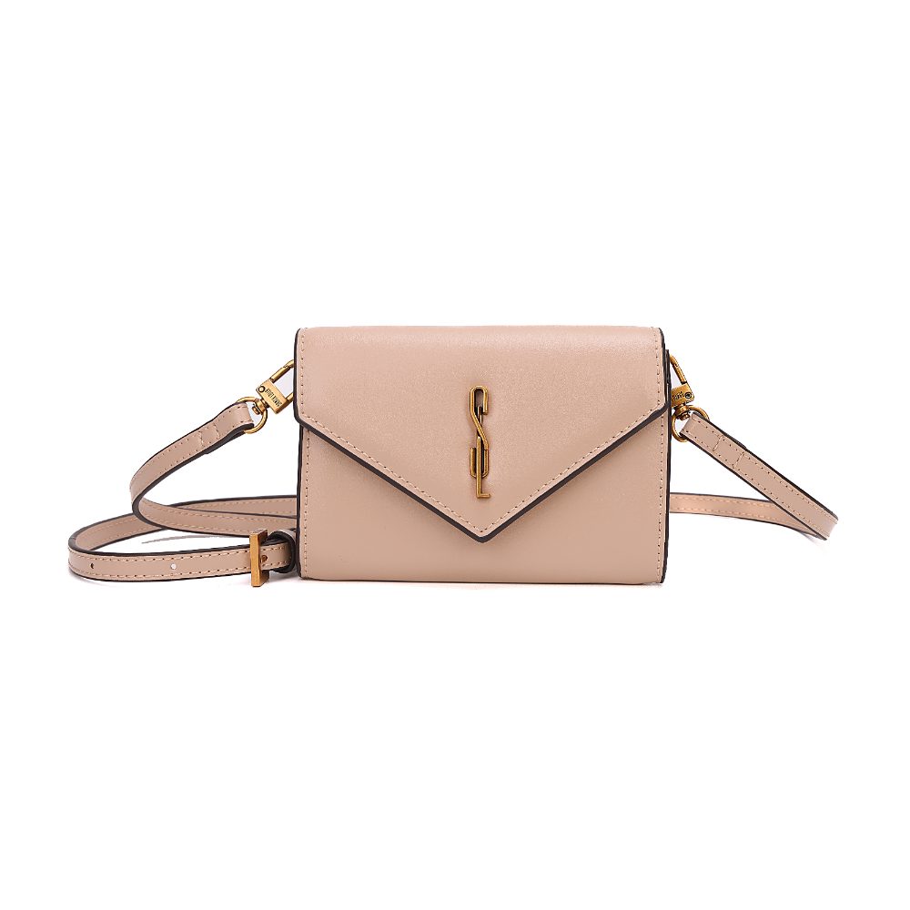 Bolsa Carteira Soft Bege Sand Alça Transversal