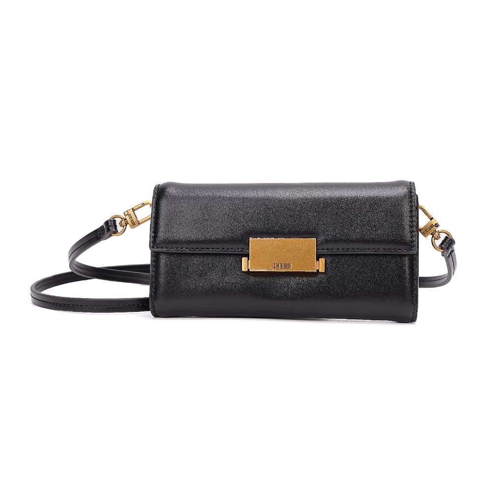 Bolsa Carteira Pequena Soft Preto Alça Transversal
