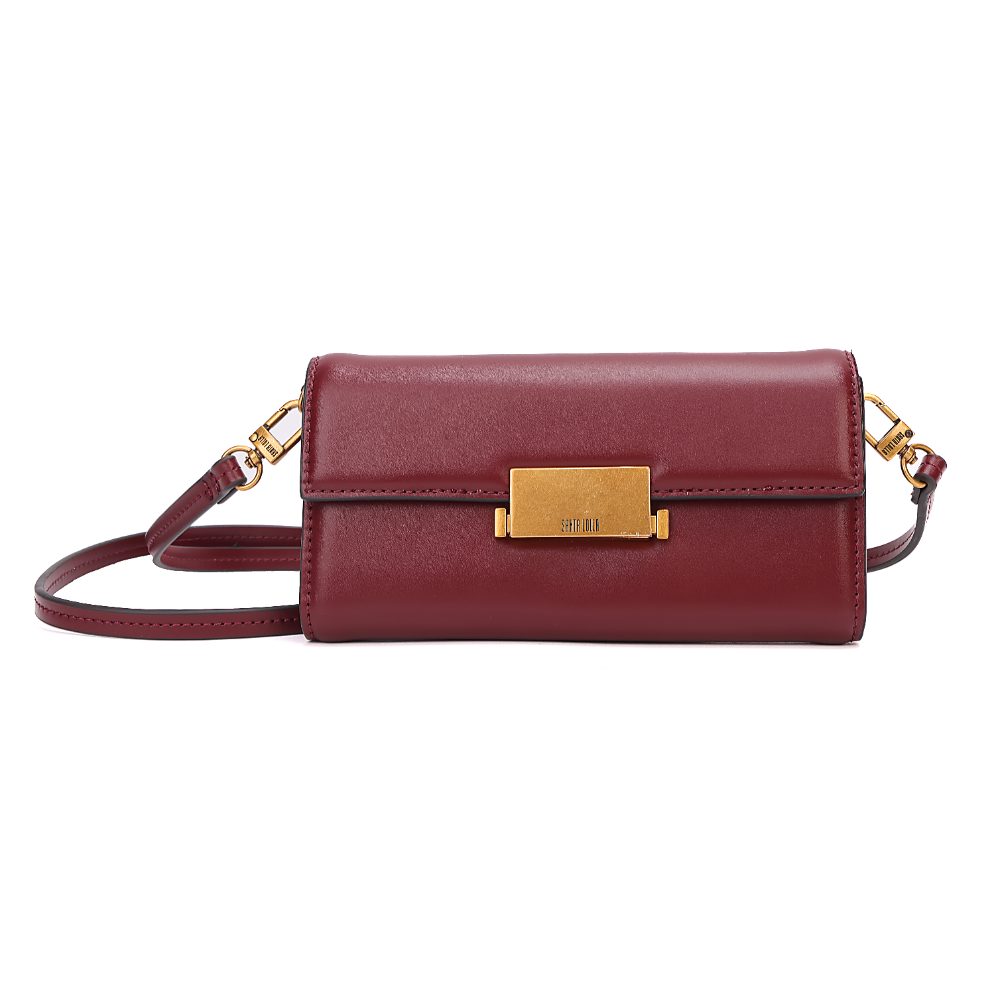 Bolsa Carteira Pequena Soft Roxo Berry Alça Transversal