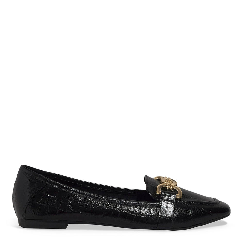 Mocassim Croco Preto Bridão
