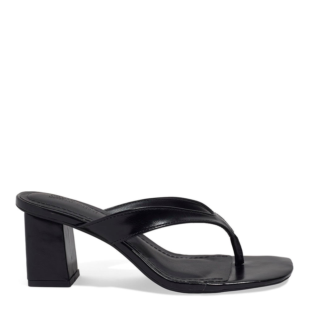 Mule Thong Napa Pu Salto Grosso Preto