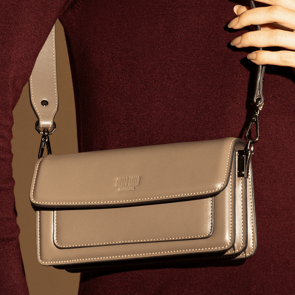 Bolsa Pequena Soft Cinza Steel Alça de Ombro