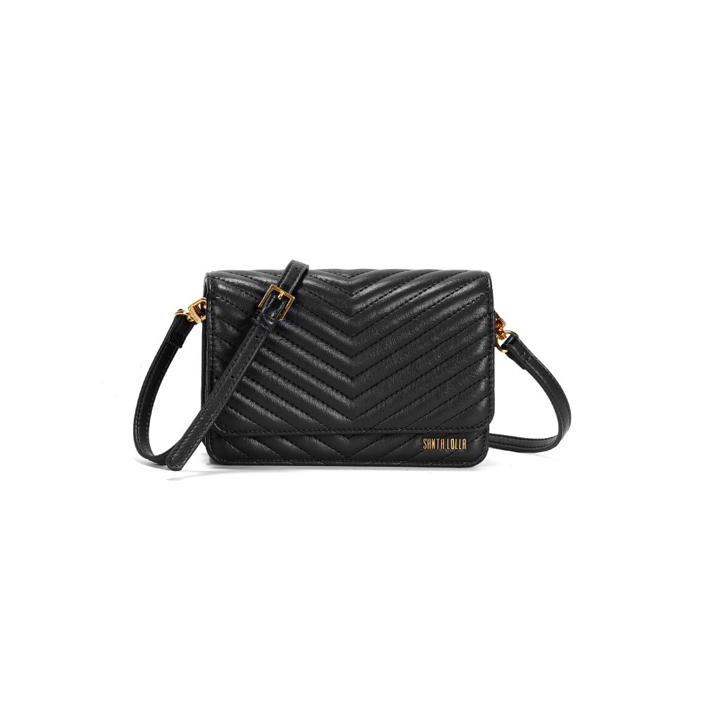 Bolsa Pequena Soft Preta Alça Transversal