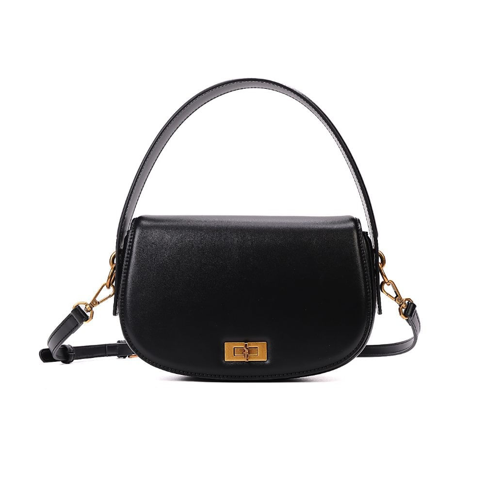 Bolsa Pequena Soft Liso Preto Transversal