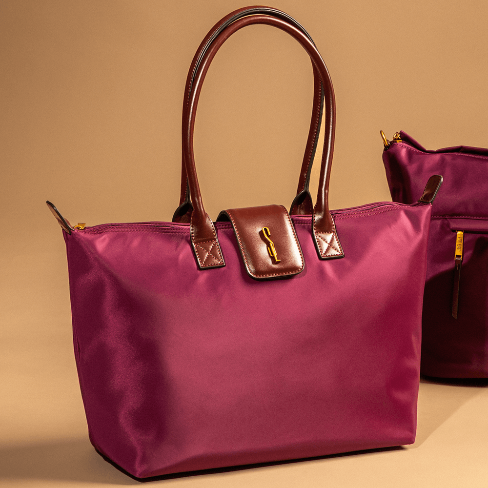 Bolsa Shopper Grande Nylon Marsala