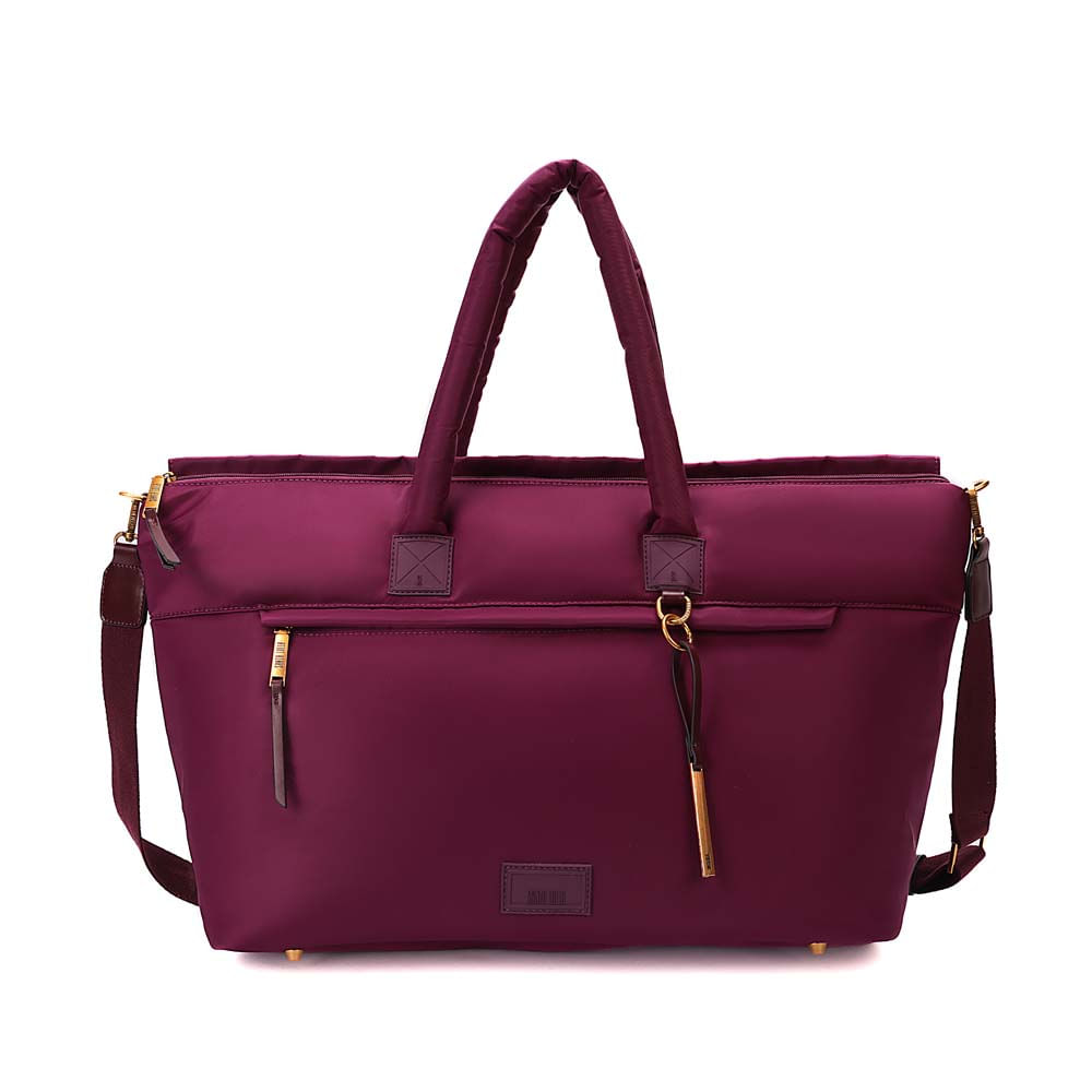 Bolsa Mala Grande Nylon Tiracolo Roxo Berry