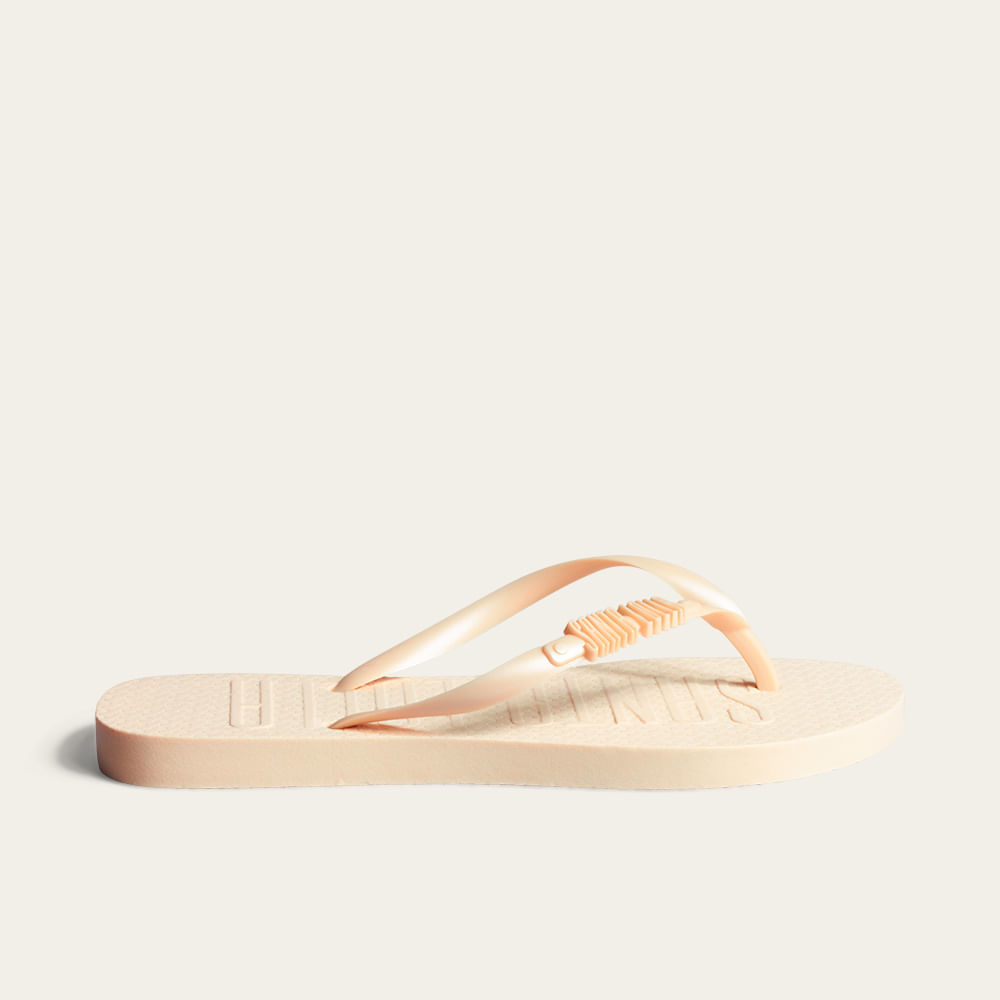 Chinelo Flip Flop Borracha Off White